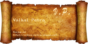 Valkai Petra névjegykártya